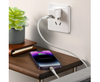 Baseus Kabel CADH000002 Lightning - USB-C PD 20W 480Mb/s 1m - biały - 1502165 - zdjęcie 2